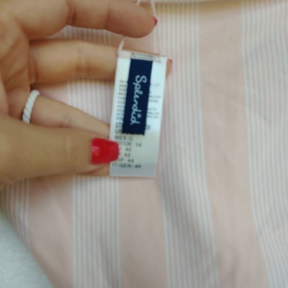 Splendid Vertical Stripe Light Pink Cutout Bikini Summer - Picture 6 of 7